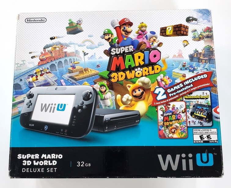Nintendo Wii U Black (32GB) Super Mario 3D World Deluxe Set (CIB)