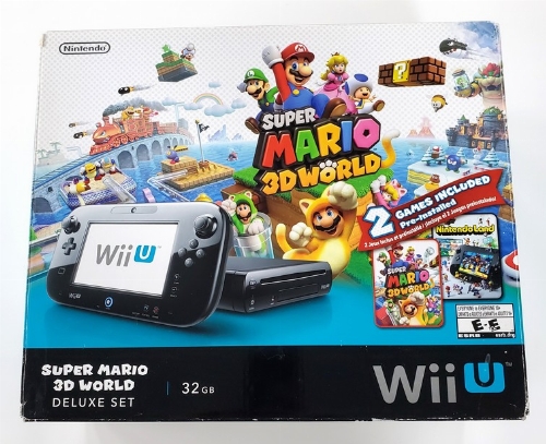 Nintendo Wii U Black (32GB) Super Mario 3D World Deluxe Set (CIB)