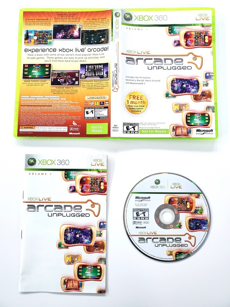 Xbox Live Arcade: Unplugged Volume 1 (CIB)