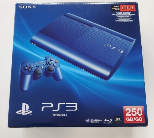 Playstation 3 Super Slim 250GB Azurite Blue (NHL 14 Bundle) (Model CECH-4201B) (CIB)