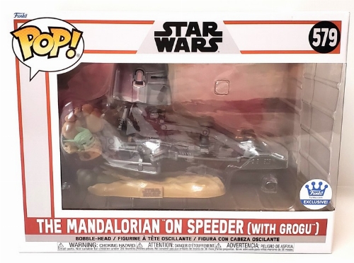 Star Wars - The Mandalorian on Speeder (With Grogu) (Funko Exclusive!) #579 (NEW)