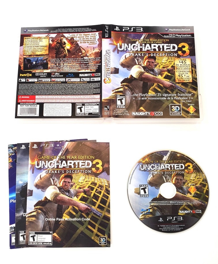 Uncharted 3: Drake's Deception [Game of the Year Edition] (CIB)