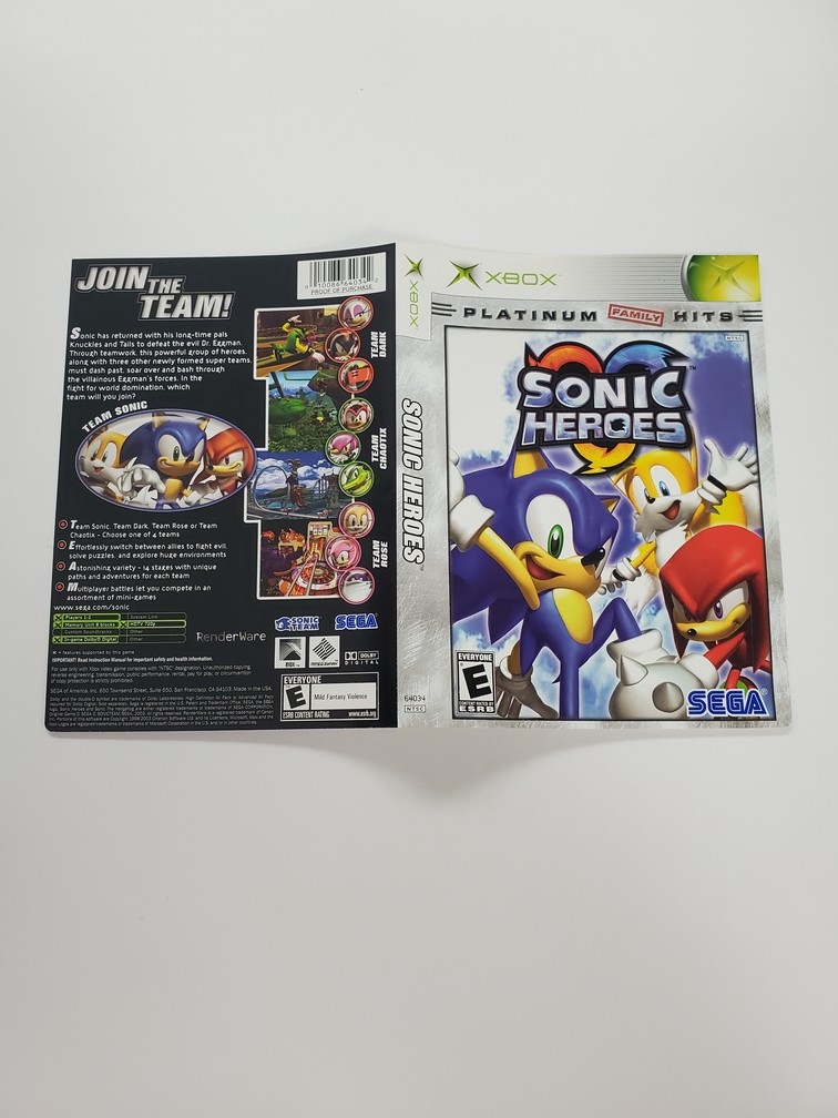 Sonic: Heroes (Platinum Hits) (B)