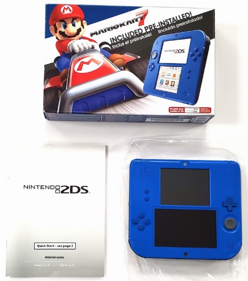 Nintendo 2DS - Electric Blue/Black (Mario Kart 7 Bundle) (CIB)