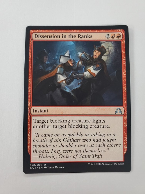 Dissension in the Ranks