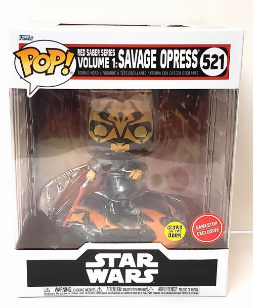 Star Wars - Red Saber Series Volume 1: Savage Opress (Glows in the Dark GameStop Exclusive) #521 (NEW)