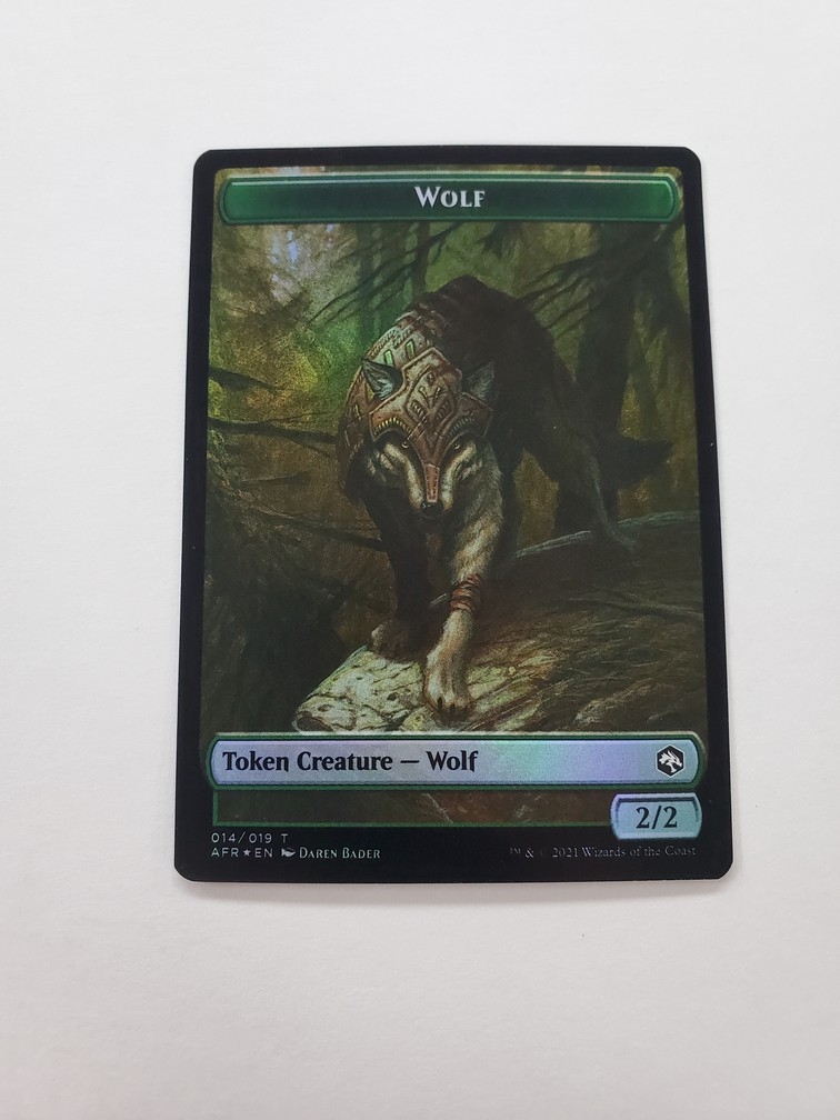 Wolf // Faerie Dragon - Double-Sided Token (Foil)