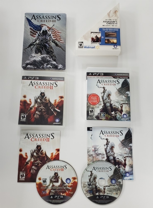 Assassin's Creed II + III (Steelbook Included) (Walmart Bundle) (CIB)