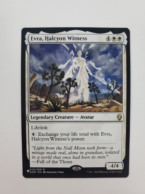 Evra, Halcyon Witness