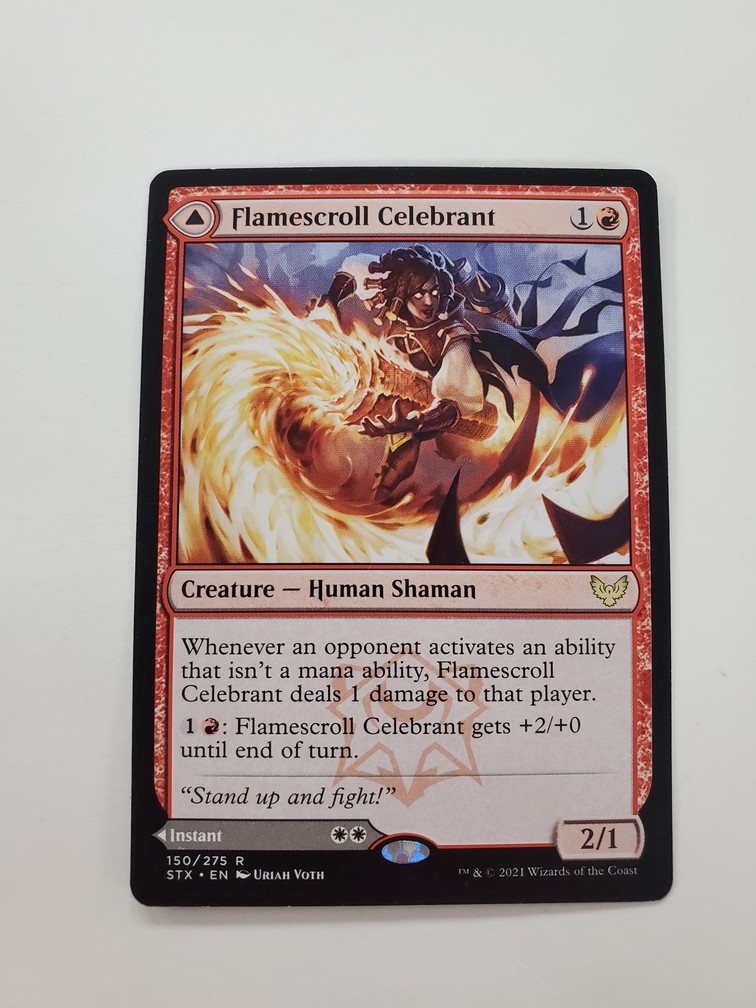 Flamescroll Celebrant // Revel in Silence