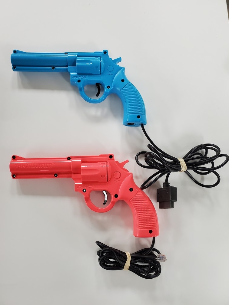 SNES Lethal Enforcer Justifier Blue/Pink Light Gun