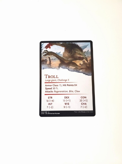 Loathsome Troll - Art Card (Gold-Stamped Signature)