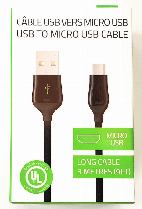 USB to Micro USB Cable (9 FT) (NEW)