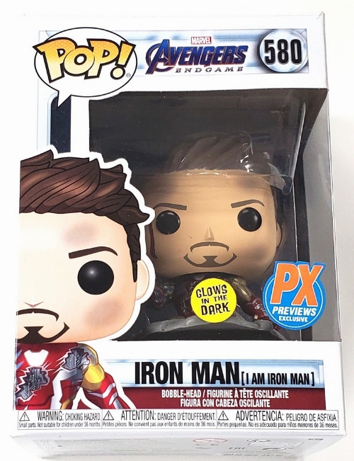 Avengers: Endgame -  Iron Man (I Am Iron Man) (Glows in the Dark - PX Previews Exclusive) #580 (NEW)