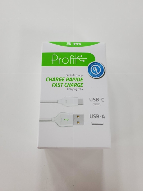 USB-C 3M Charging Cable (NEW)