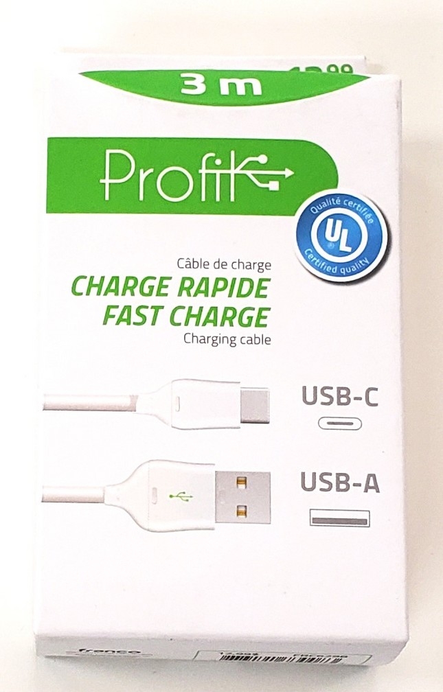 USB-C 3M Charging Cable (NEW)