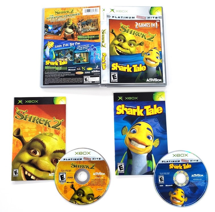Shrek 2 & Shark Tale: 2 Games in 1 (Platinum Hits) (CIB)