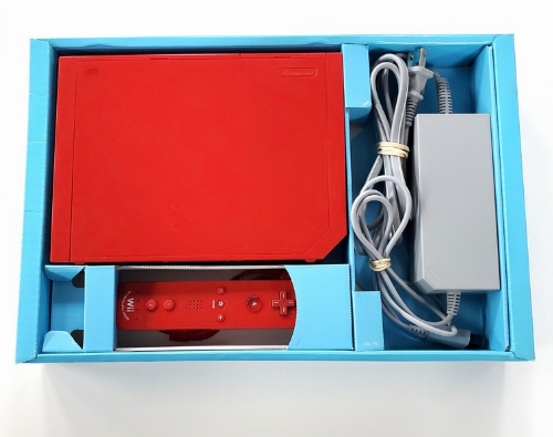 Nintendo Wii Red - New Mario Bros/Wii Sports Bundle (Model RVL-001 USA) (CIB)