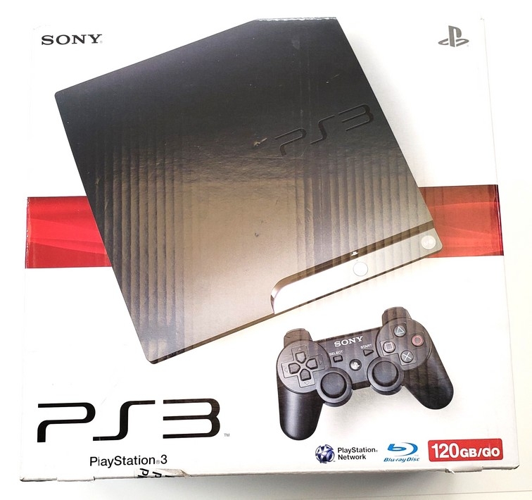 Playstation 3 Slim Black (120GB) (Model CECH-2001A) (CIB)
