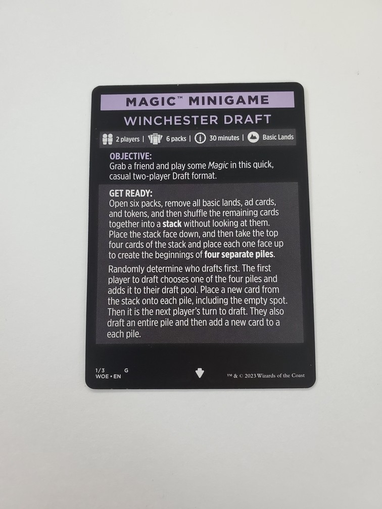 Magic Minigame: Winchester Draft