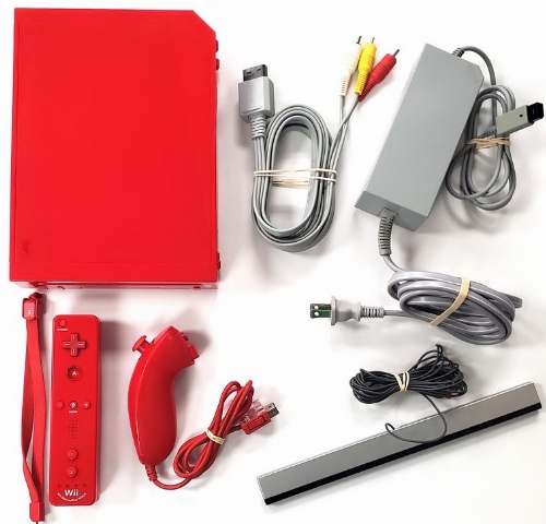 Nintendo Wii Red (MotionPlus Included) (Model RVL-001 USA)