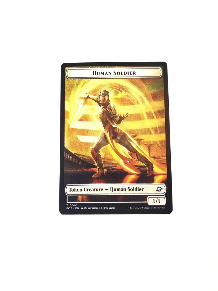 Human Soldier // Lander (0004) - Doubled-Sided Token