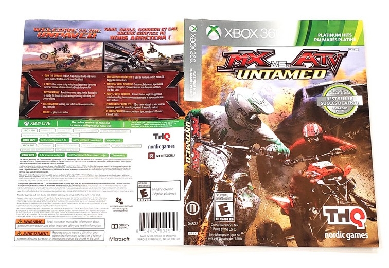 MX vs. ATV: Untamed (Platinum Hits) (B)