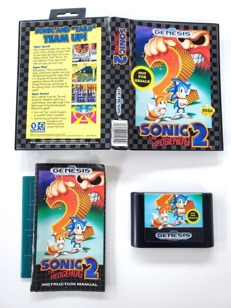 Sonic 2: The Hedgehog (Not for Resale) (CIB)