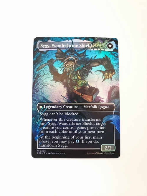 Sygg, Wanderwine Wisdom // Sygg, Wanderbrine Shield (Borderless) (Foil)