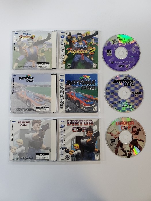 Virtua Fighter 2 - Virtua Cop - Daytona USA [Not For Resale Pack] (CIB)