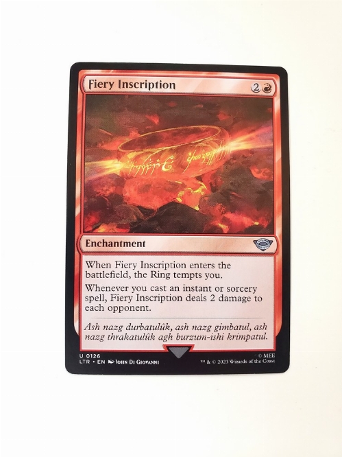 Fiery Inscription