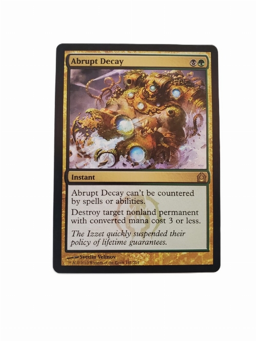 Abrupt Decay