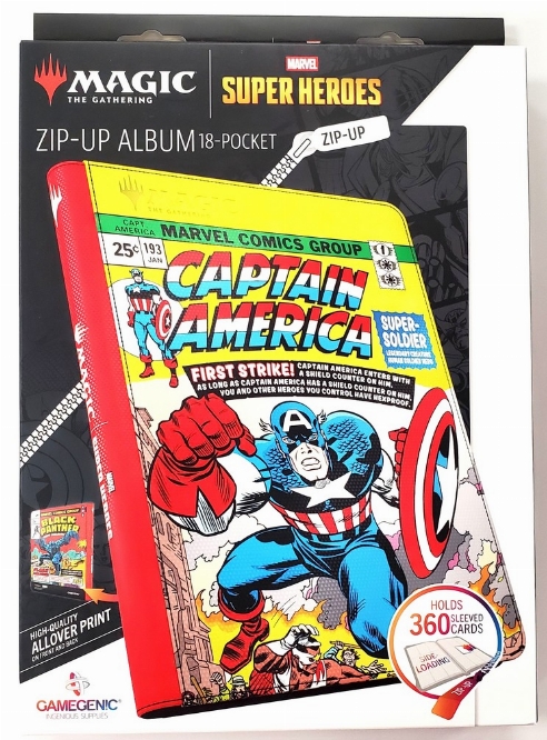 Marvel Super Heroes - Captain America Zip-Up Album 18-Pocket (NEW)