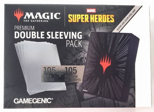 Marvel Super Heroes Premium Double Sleeving Black Art Sleeves (NEW)