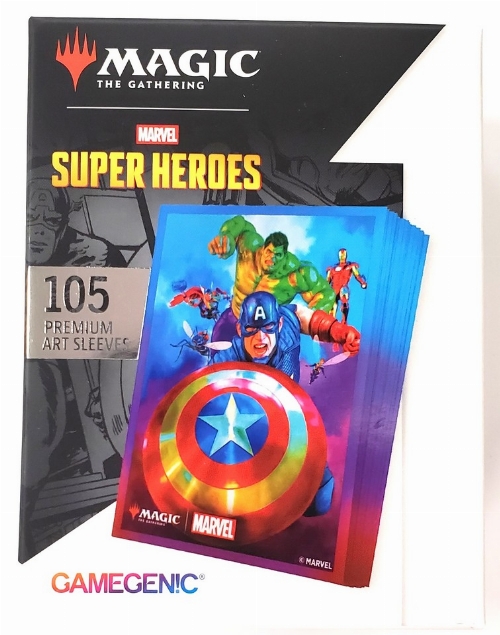 Marvel Super Heroes Premium Art Sleeves - Captain America, Team Leader (NEW)